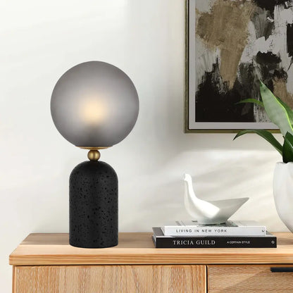 GINA Table Lamp - Black/Smoke