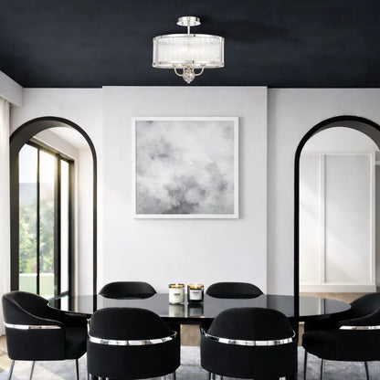 NOREL 4 Pendant Light - Nickel / Clear