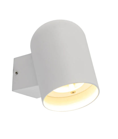 KEILA: Exterior Oval Surface Mounted Wall Lights IP65 - Matte White