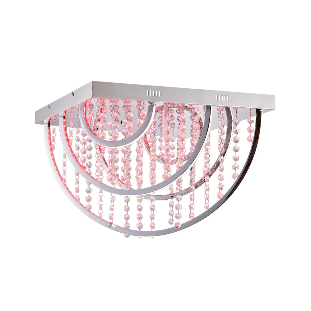 LUXIA 55CM Pendant Light Square - Chrome
