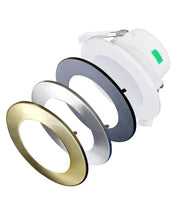 NOVADLUX02: LED Dimmable Tri-CCT with Changeable Clip Faceplate Recessed Downlights - Antique Brass