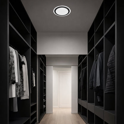 ASTRID 33CM 18W LED Oyster Dimmable Ceiling Light - Black