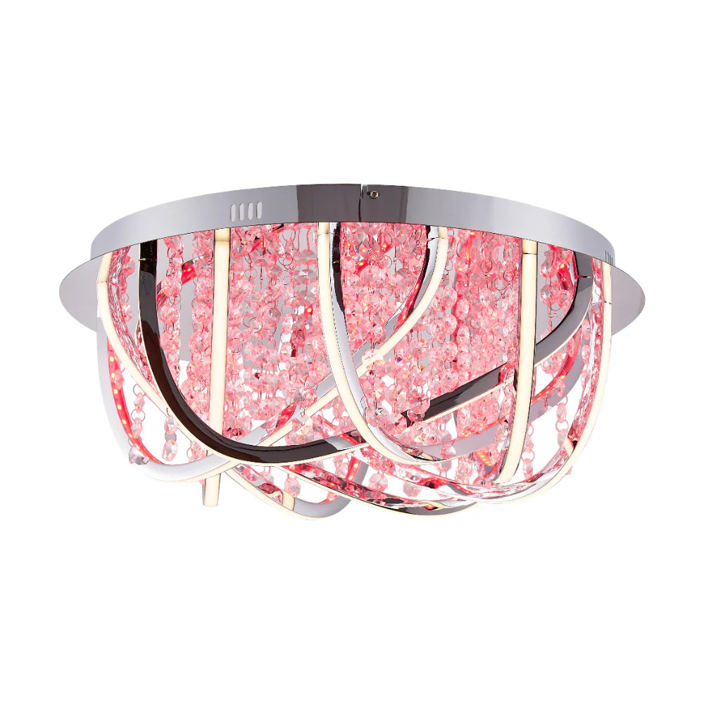 LUXIA 55CM Pendant Light Round - Chrome