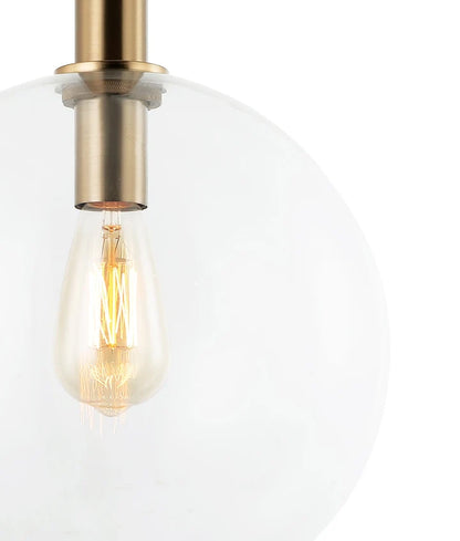 PATERA: Interior Glass with Extended Bronze Highlight Pendant Light - Clear