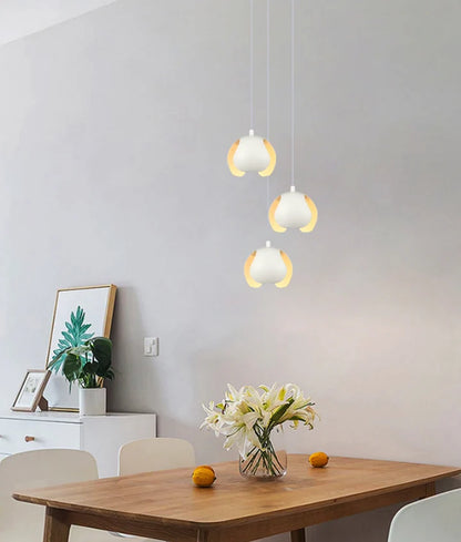 VAINA: Minimalist Scandinavian Interior Small Iron Dome Shape Pendant Light - White