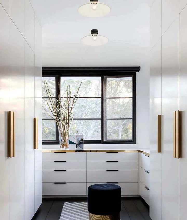 D.I.Y. Batten Fix Ceiling Lights - Large Cone Shape Fixture (Clear Glass & Black Batten)