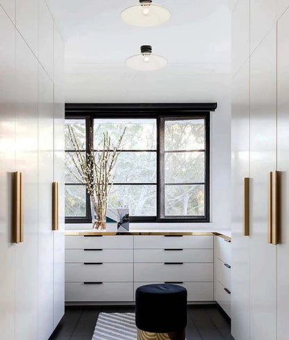 D.I.Y. Batten Fix Ceiling Lights - Large Cone Shape Fixture (Clear Glass & Black Batten)