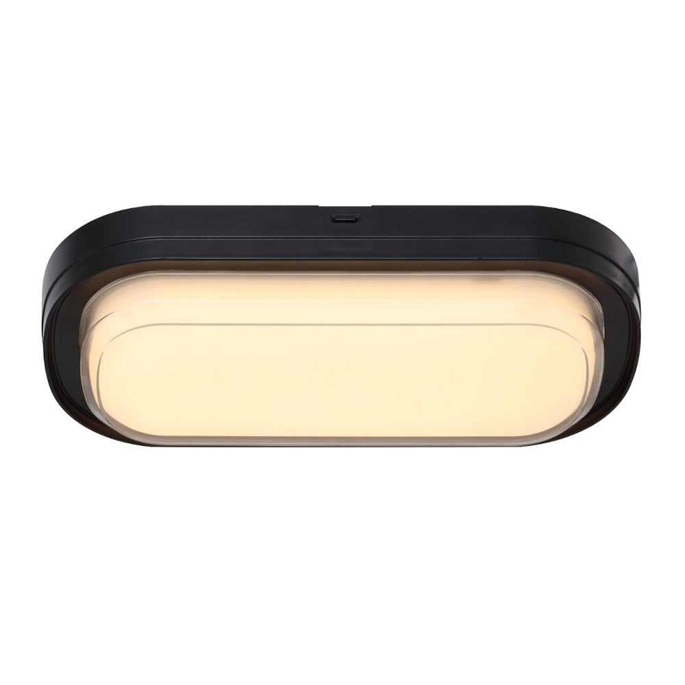 VIGGO Exterior Rectangular Bunker LED Light - Black