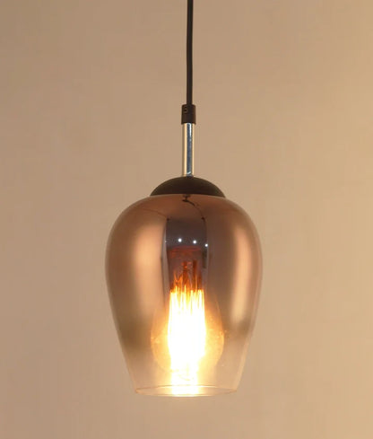 VINUM: Interior Wine Glass Shape Copper Coloured with Fading Effect Glass Pendant Light