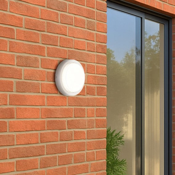 VIGGO Exterior Round Bunker LED Light - White