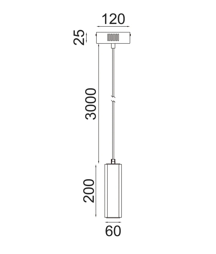 FRECCIA: Interior LED Tri-CCT Glass with Curve Cylinder Pendant Lights - Clear Glass