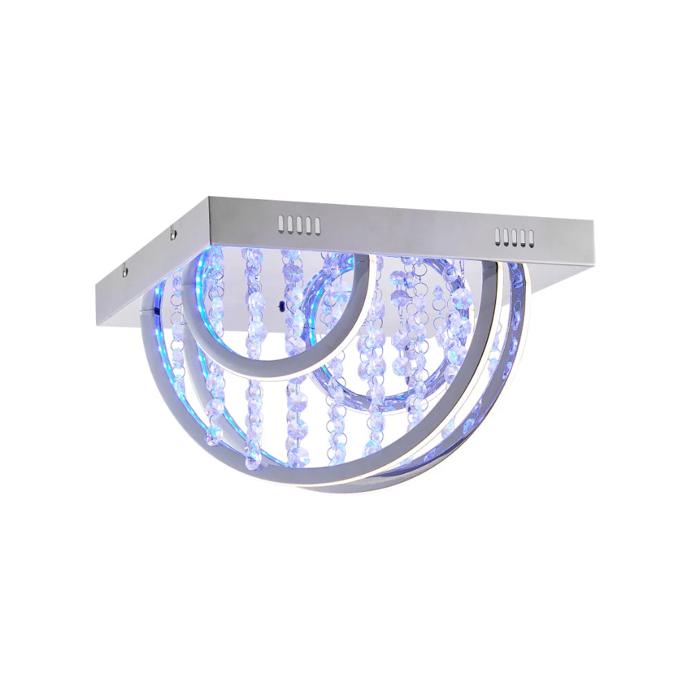 LUXIA 38CM Pendant Light Square - Chrome