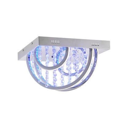 LUXIA 38CM Pendant Light Square - Chrome