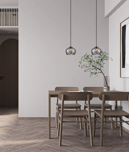 CARAMELLE: Interior LED Tri-CCT Glass Pendant Light - Smokey Black