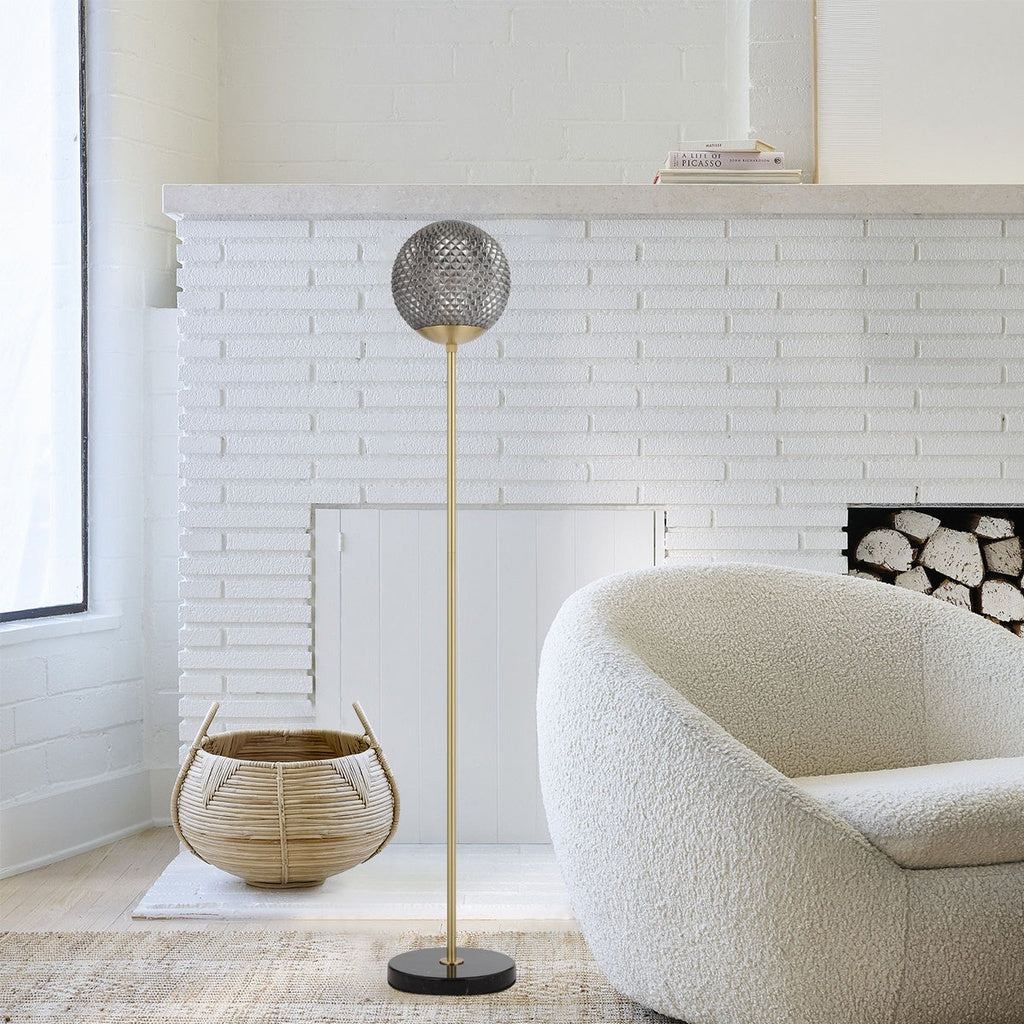 ELWICK Floor Lamp - Black/Smoke