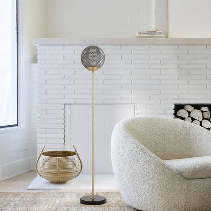 ELWICK Floor Lamp - Black/Smoke