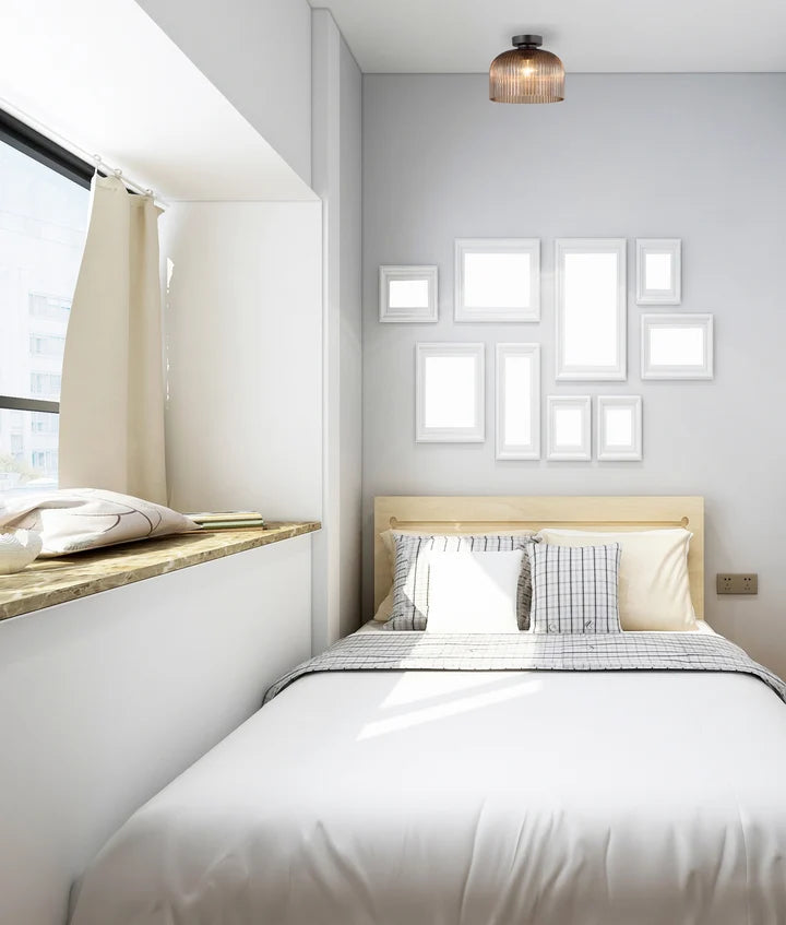 DIYVINTAJ: D.I.Y. Dome Ribbed Glass Batten Fix Ceiling Light - Amber