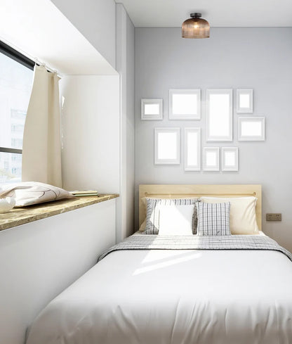 DIYVINTAJ: D.I.Y. Dome Ribbed Glass Batten Fix Ceiling Light - Amber