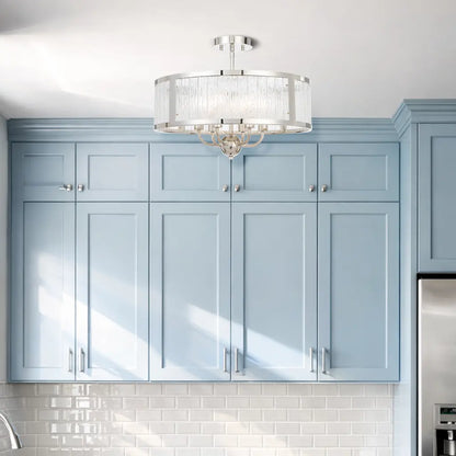 NOREL 6 Pendant Light - Nickel / Clear