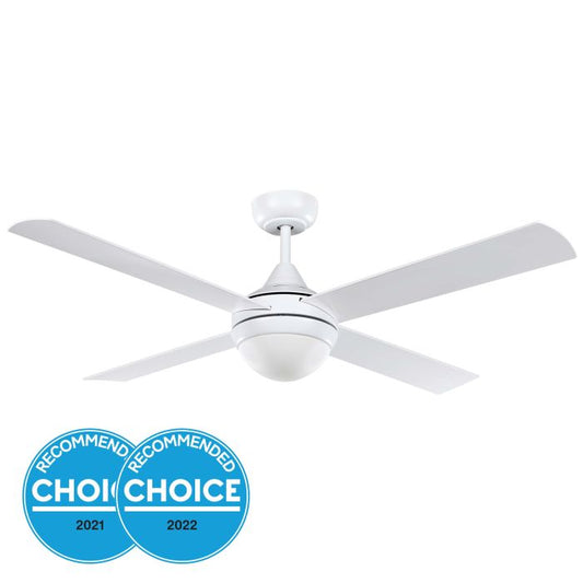 48" Stradbroke DC Ceiling Fan With Light- White Matt