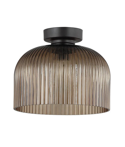 DIYVINTAJ: D.I.Y. Dome Ribbed Glass Batten Fix Ceiling Light - Amber
