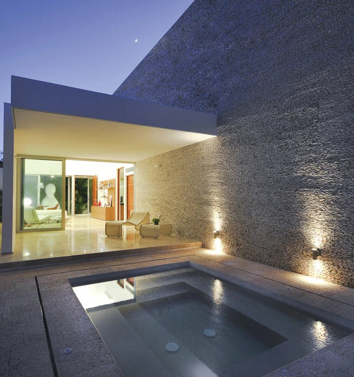 GU10 Exterior Wall Pillar Spot Lights (316 Stainless Steel) IP65 - Up/Down