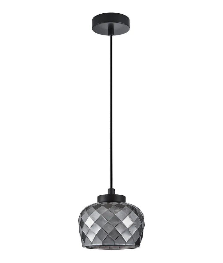 CARAMELLE: Interior LED Tri-CCT Glass Pendant Light - Smokey Black