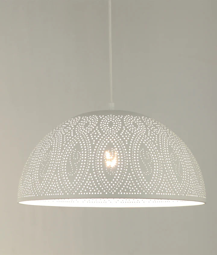 MARRAKESH: Bohemian Interior Dome Shape Pendant Lights - White