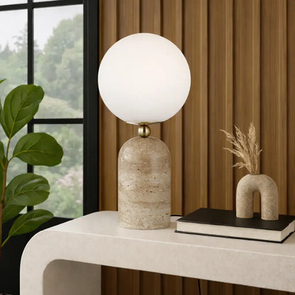 GINA Table Lamp - Beige/Opal Matt