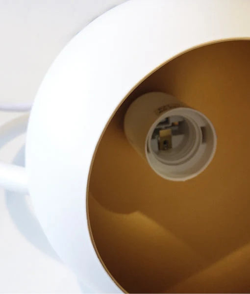 BELLA: Interior Small Dome Shape Pendant Light - Matte White