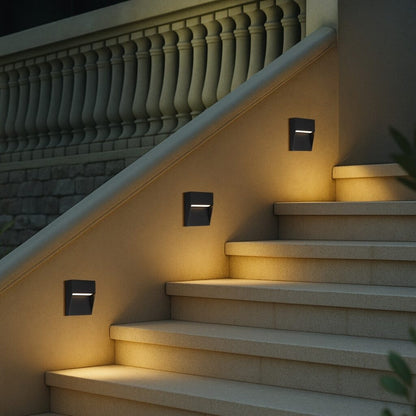 TERIN 24V Exterior Square Wall Light - Black
