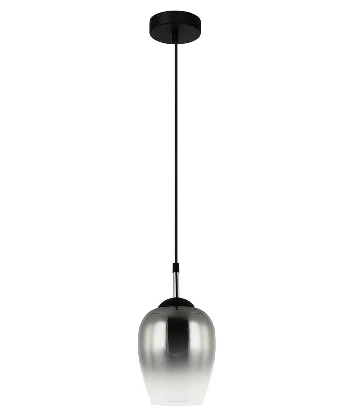VINUM: Interior Wine Glass Shape Chrome with Fading Effect Glass Pendant Light