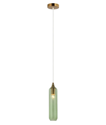MANGA: Interior Glass Cylinder Pendant Light - Green