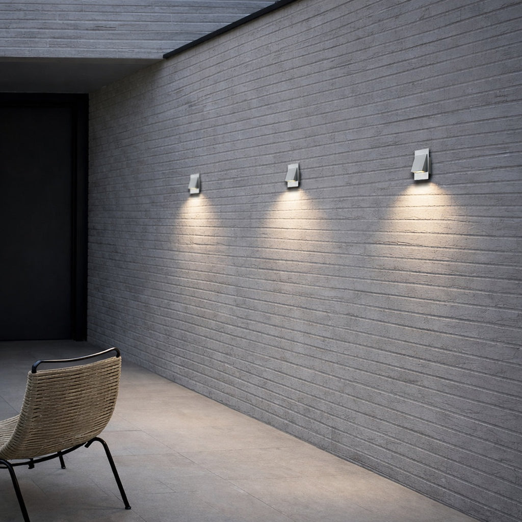BREA Square LED Stair Wall Light Aluminium