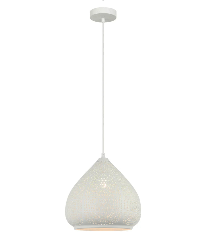 MARRAKESH: Bohemian Interior Ellipse Shape Pendant Lights - White
