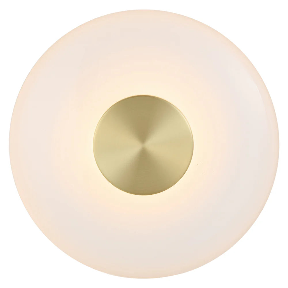 AMITY LED Wall Light - Brass Matt/Opal