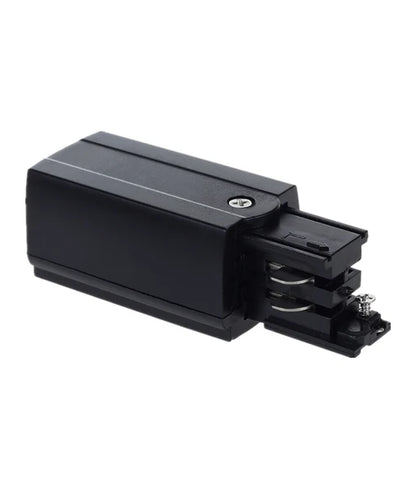 4 Wire 3 Circuit Universal Tracks, Connectors, End Cap & Live End - Live End (Left) BLACK
