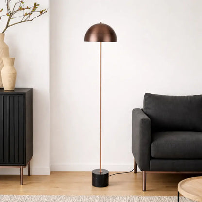 DOMEZ Floor Lamp - Black Marble/Bronze