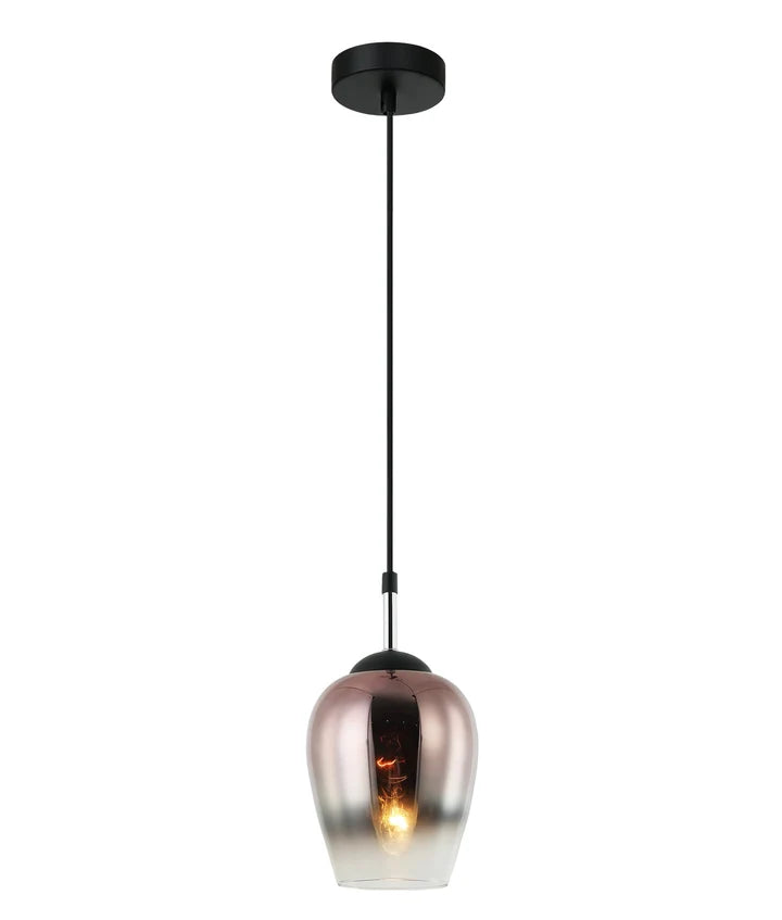 VINUM: Interior Wine Glass Shape Copper Coloured with Fading Effect Glass Pendant Light