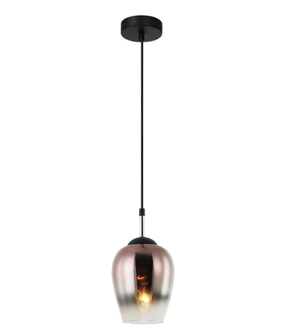 VINUM: Interior Wine Glass Shape Copper Coloured with Fading Effect Glass Pendant Light