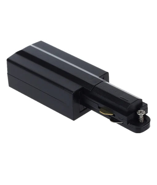 3 Wire 1 Circuit Universal Tracks, Connectors, End Cap & Live End - Live End (Left) BLACK
