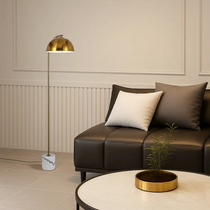 ORTEZ Floor Lamp - White/Antique Gold