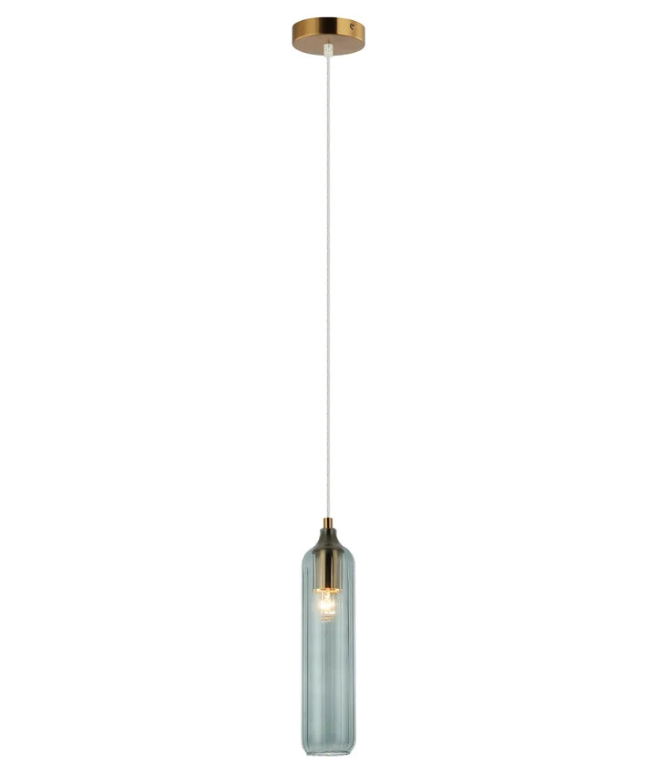 MANGA: Interior Glass Cylinder Pendant Light - Blue