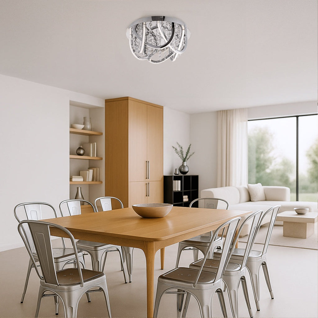 LUXIA 38CM Pendant Light Round - Chrome