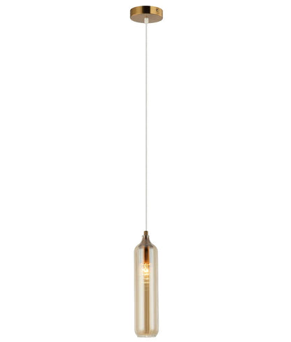 MANGA: Interior Glass Cylinder Pendant Light - Amber