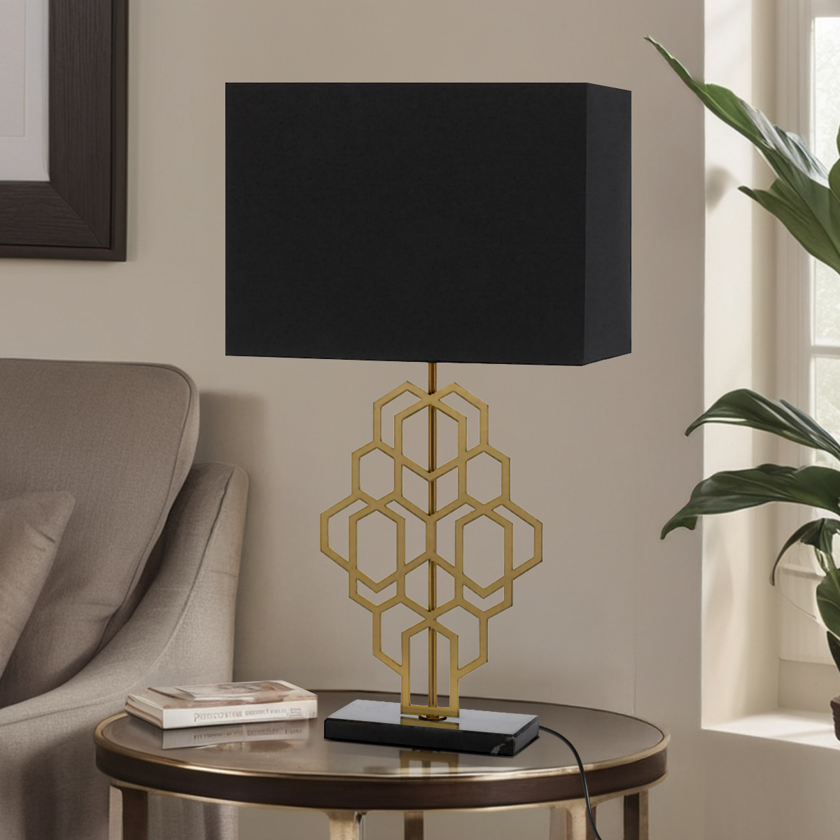 Akron Table Lamp Large- Black