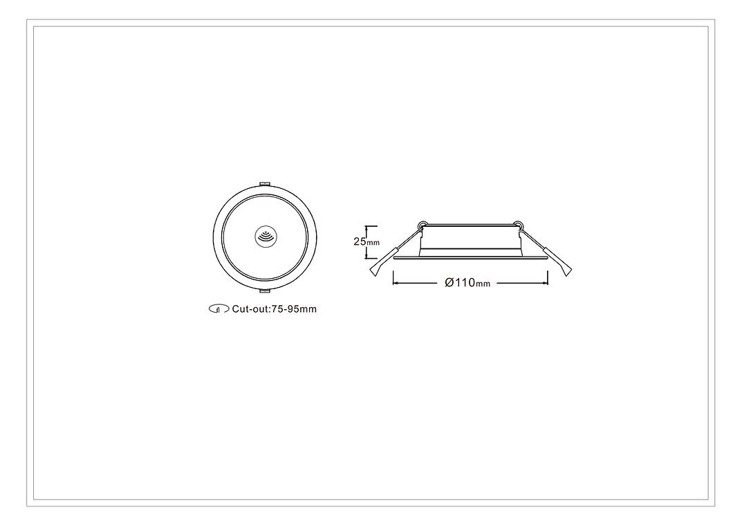 3A AL5006 7W PIR Sensor Downlight