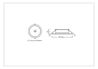 3A AL5006 7W PIR Sensor Downlight