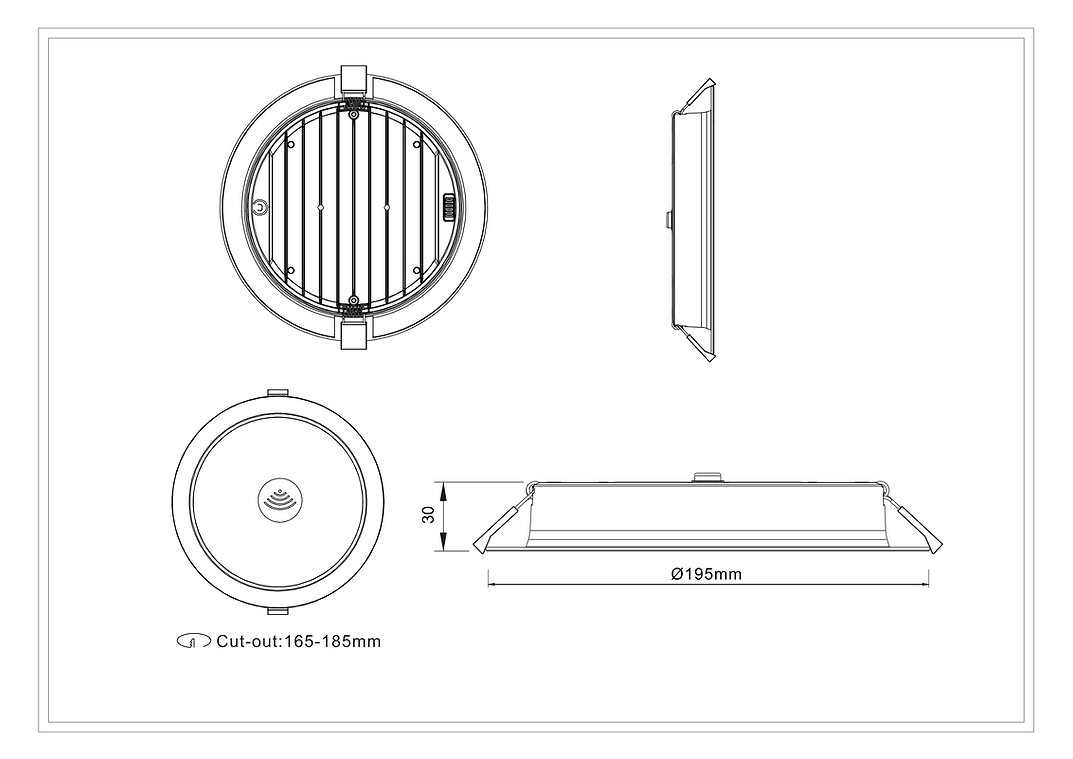 3A AL5010 18W PIR Sensor Downlight