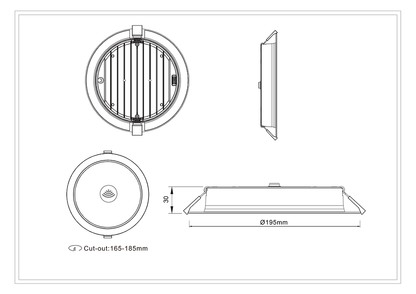 3A AL5010 18W PIR Sensor Downlight